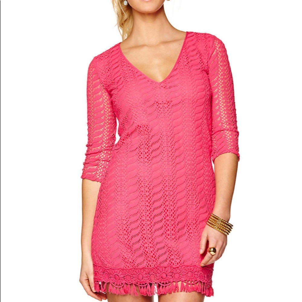 Lilly Pulitzer Seminole Knit Lace Tunic Dress XS